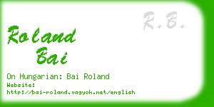 roland bai business card